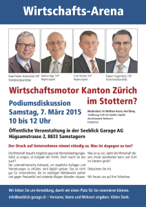 Wirtschaftsmotor Kanton Zürich 7.3.2015